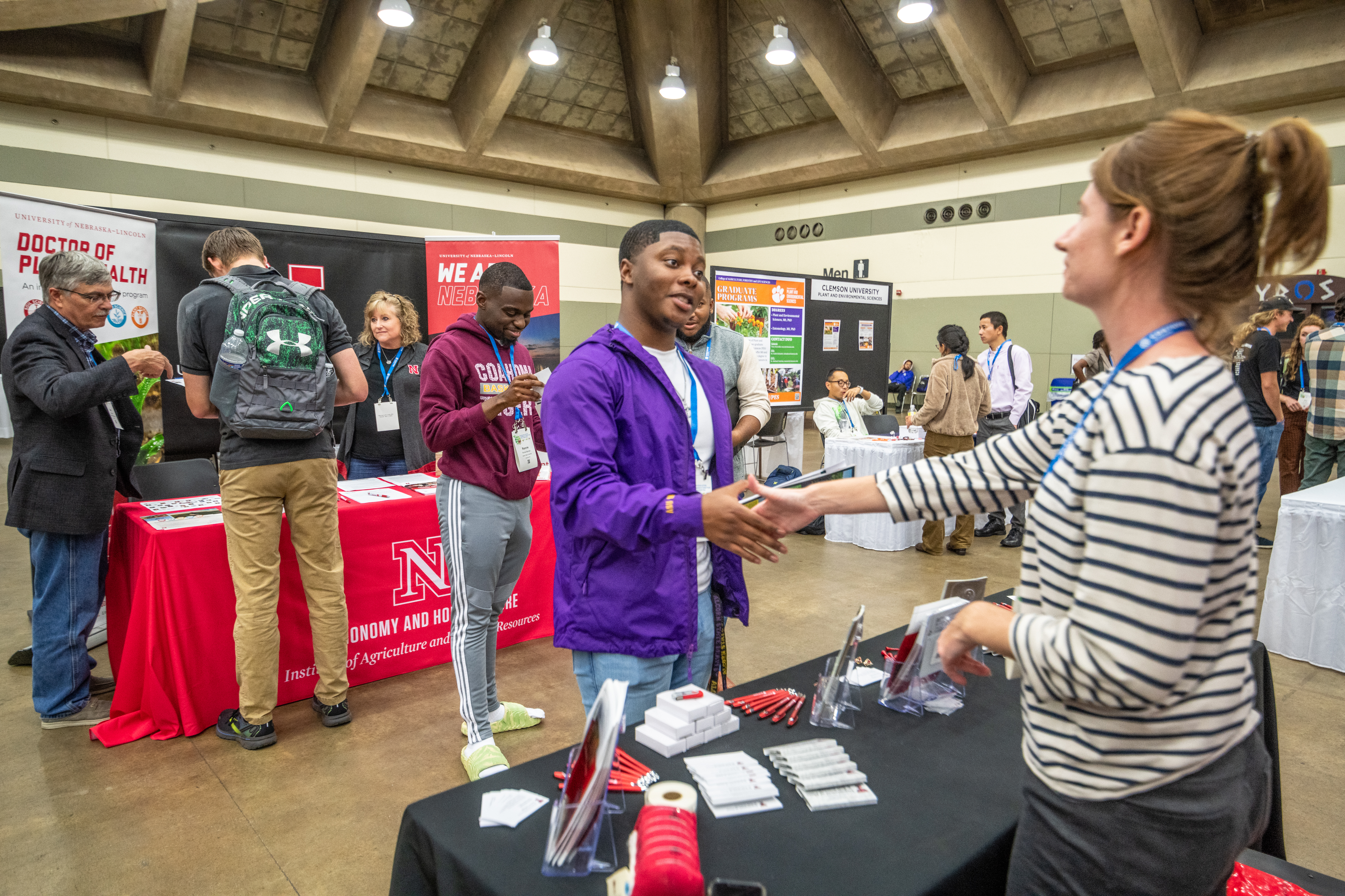 Students at career fair