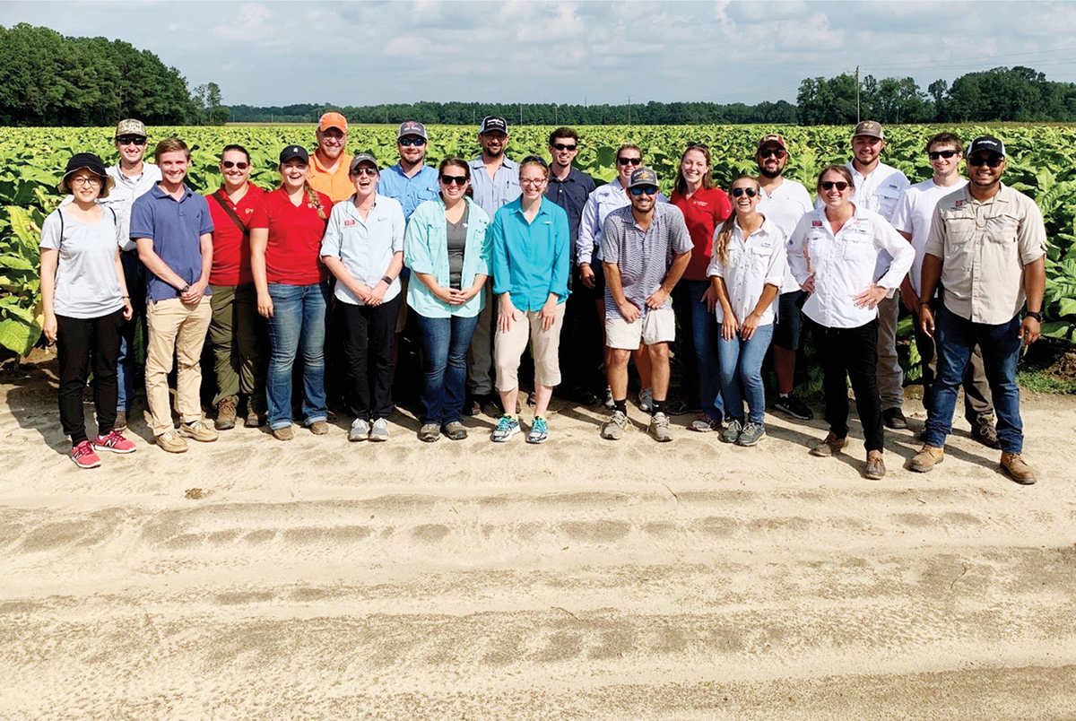 Figure 2, Attendees at the Applied Soybean Research Community Graduate Student Tour hosted in North Carolina and Virginia in 2019.