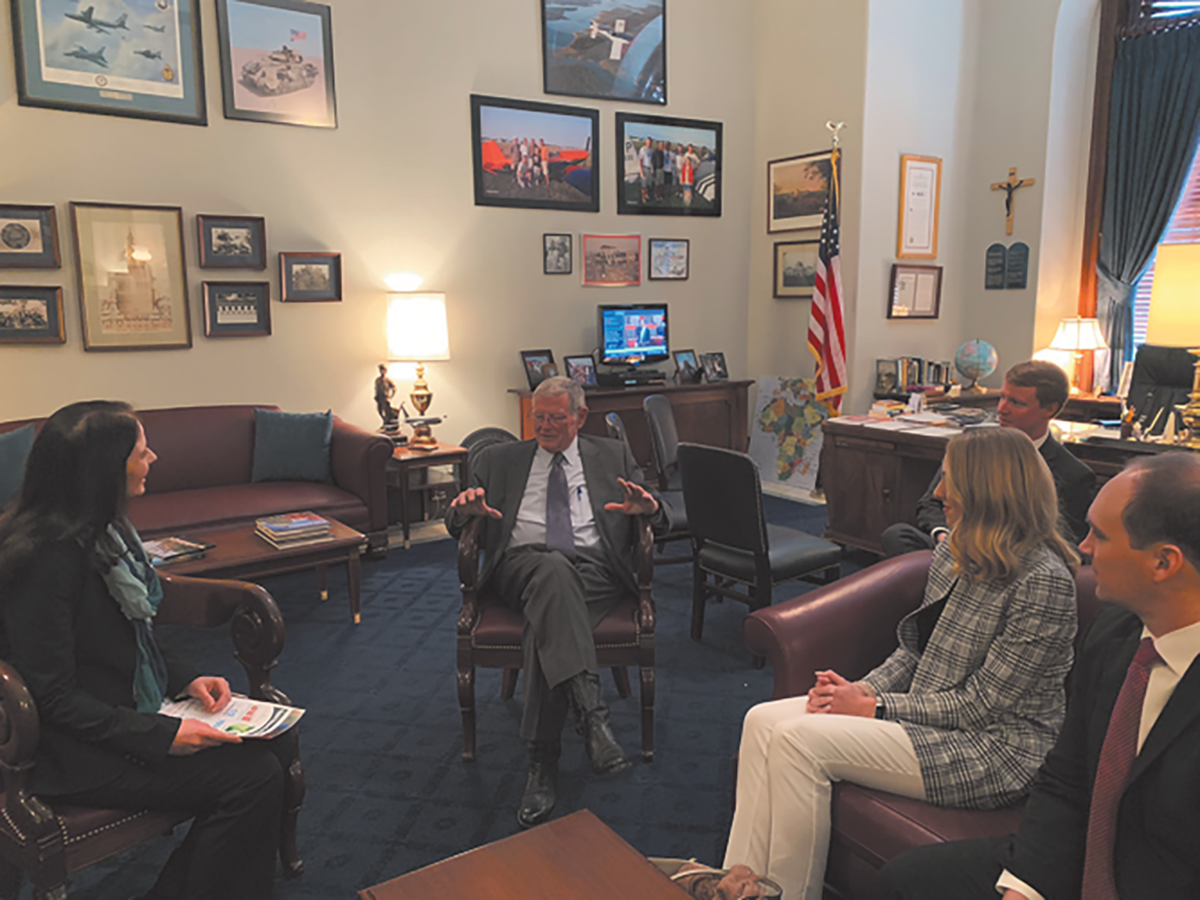 Participants in the 2019 Congressional Visits Day (CVD) meet with Sen. Jim Inhofe (OK, middle).