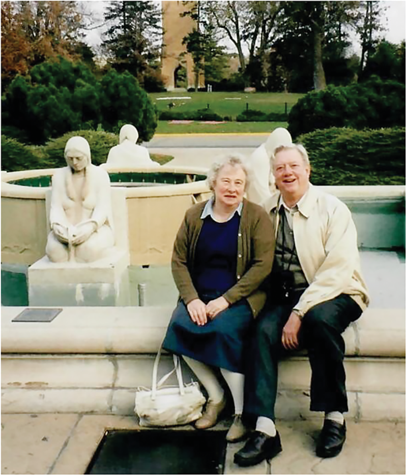 Don and Joanne Nielsen on the Iowa State University campus during the first Kirkham Conference in 2000.
