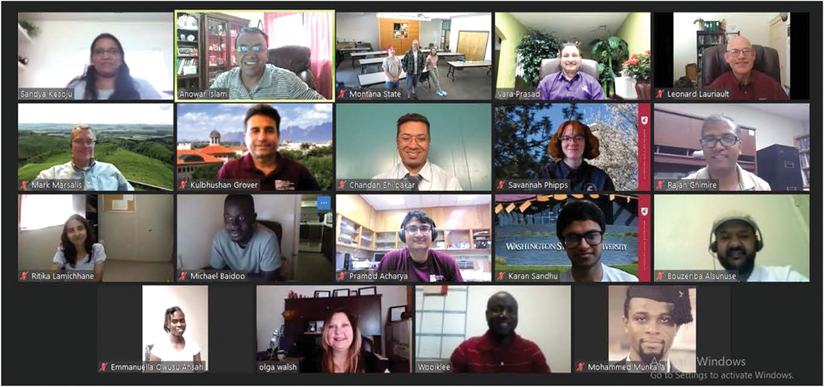 Some attendees at the 2021 Western Society of Crop Science virtual meeting.