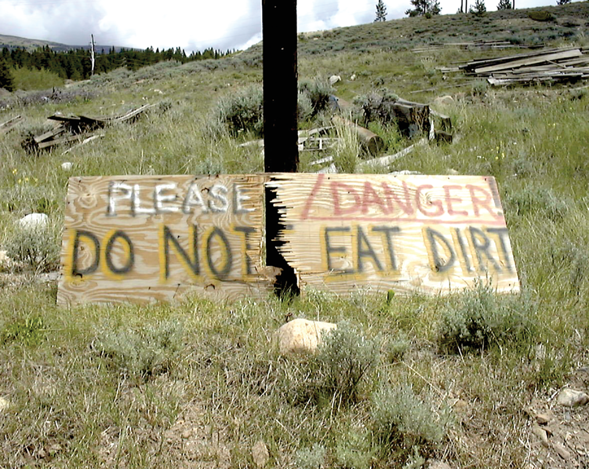 A Superfund site at a former mine in Leadville, CO, before it was treated with biosolids and lime. Photo by Chuck Henry.