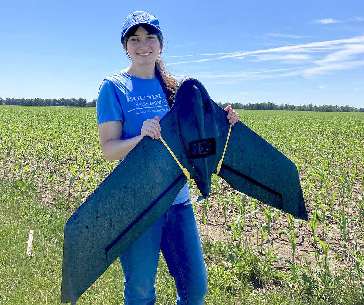 Skye Brugler, a Ph.D. student and research associate studying soil science and greenhouse gas emission management practices in David Clay’s lab at South Dakota State University. 