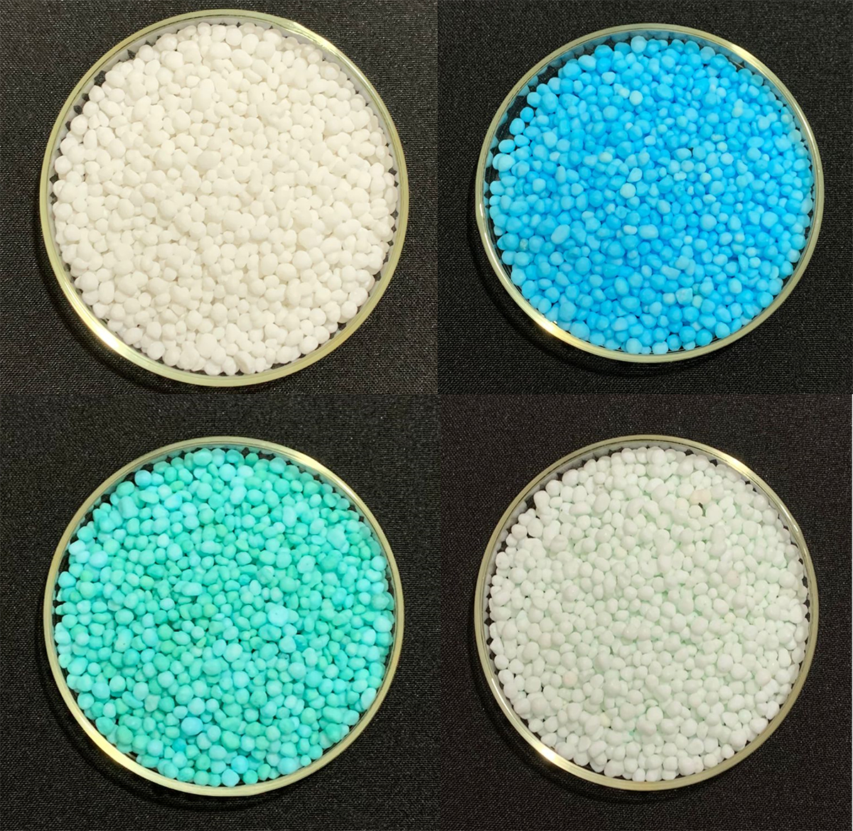 Multinutrient nitrogen fertilizers produced in this study. Photo courtesy of Rafael Otto.