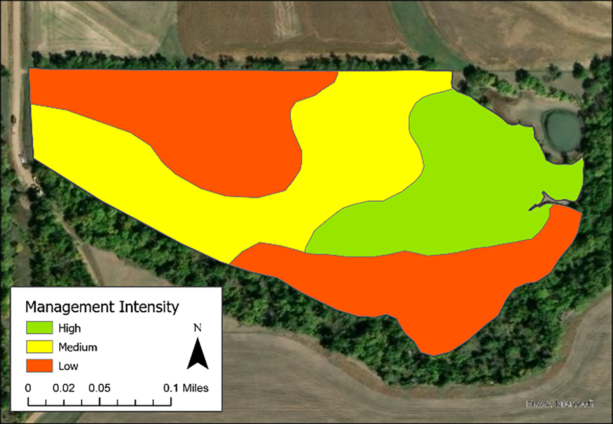 Management zones created from real-time precision soil mapping.