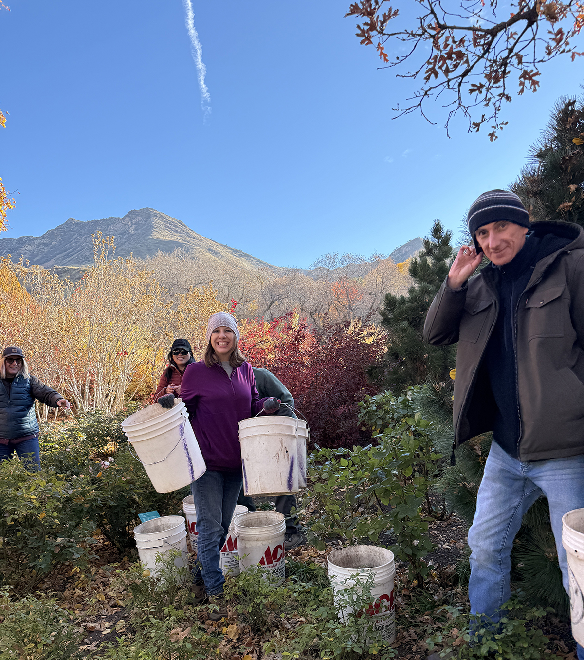 Society elected leadership and ACSESS staff volunteer at Red Butte Garden and Arboretum during CANVAS 2025.