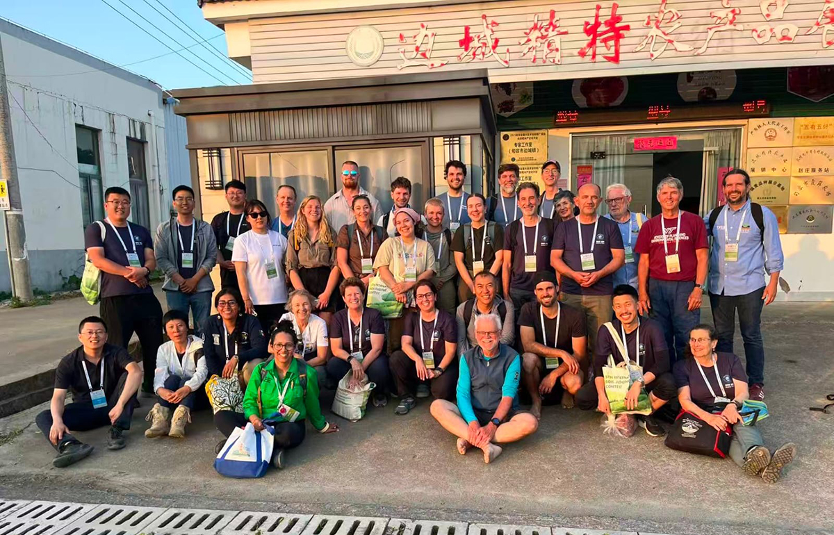 Volunteers and coaches at the Fifth International Soil Judging Contest. Courtesy of International Union of Soil Sciences (IUSS) volunteers.