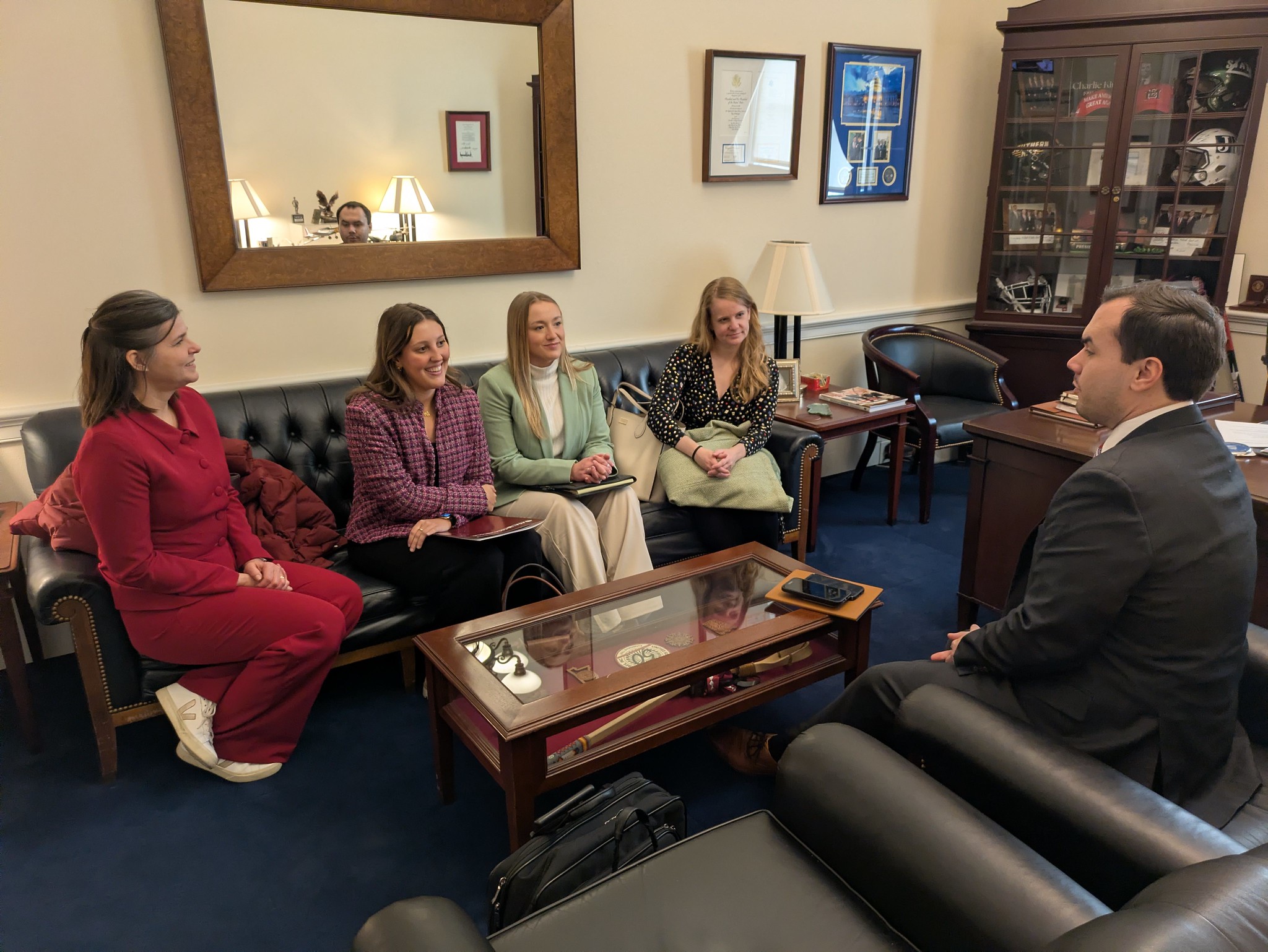 A CVD 2026 team meets with a legislative staffer