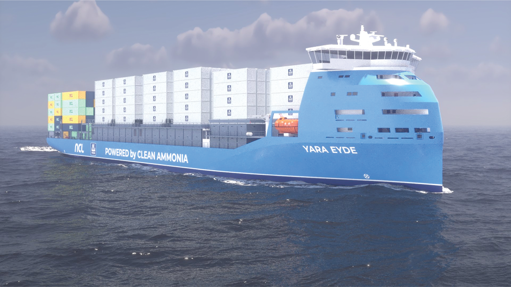 Ammonia-fueled ships are under construction to allow emission-free transportation. Glob- al shipping accounts for 3% of global CO2 emissions.