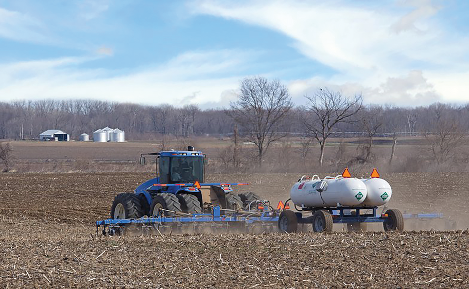 Nitrogen is often a limiting factor for crops and thus needs to be added to many crops, but historically, too much has often been added. Photo by Charles Brutlag/Alamy Stock Photo.