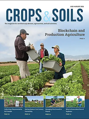 The 2021 July-August cover of Crops & Soils magazine
