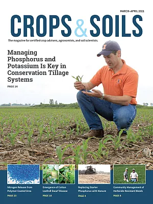 The 2021 March-April cover of Crops & Soils magazine