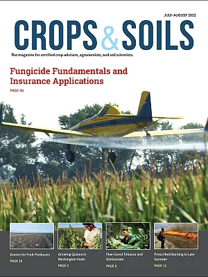 The 2022 July-August cover of Crops & Soils magazine