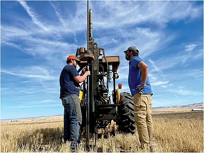 Depth-wise stratification sampling using tractor-mounted probe.