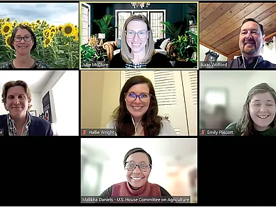 Members from Georgia and ICCA chair-elect, Isaac Wolford, meet with House Agriculture Committee staff during this year’s virtual Congressional Visits Day in March.