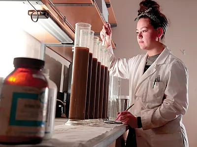As a group, the agricultural and environmental laboratories doing soil analysis are capable of reasonable precision. Some methods have good precision, and others are relatively less precise. Photo courtesy of BYU photography.