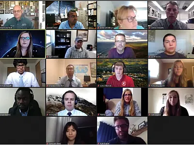 Some attendees during the opening day of the 2020 Western Society of Crop Science virtual meeting.