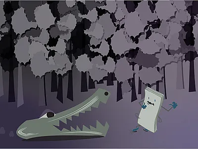 Determining whether a journal is predatory or not can be very time consuming and at times unclear, so it is important that early career members (and others) do their due diligence to make sure their work goes in a high quality, reputable journal. Illustration by Karen Brey.