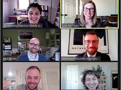 This year’s Congressional Visits Day saw 114 members, students, Certified Crop Advisers, and staff meeting online with 131 congressional offices to advocate for increased USDA research funding programs in 2022. Pictured here are Chelsea Obeidy, Julie McClure, Matthew Polizzotto, and Jack Karlin meeting with Richard Parker and Katie Lample from the office of Sen. Jeff Merkley (OR).