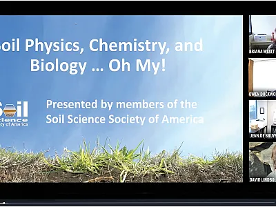 More than 60 K-12 educators attended the SSSA K-12 Outreach Committee’s recent webinar titled “Soil Biology, Chemistry, and Physics … Oh My!”