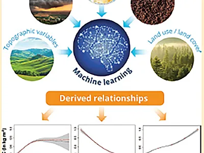Machine learning to derive predictive relationships between environmental factors and soil organic carbon stocks. Image by Brent Haglund, Sandia National Laboratories.