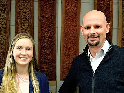 Olivia LeFevre and Thorsten Knappenberger at Auburn University. Photo by Sara-Beth Allred.