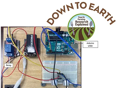 In a Natural Sciences Education study, students used a microcontroller called Arduino UNO to turn on a pair of lights in sequence. This image is the prototype used in developing ChatGPT-generated Arduino programs.
