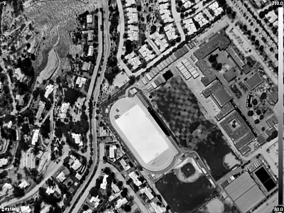 An artificial turf field (white rectangle, center). Image courtesy of Marco Schiavon.