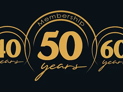 40, 50, and 60 year membership milestones