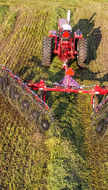 tractor in large field 