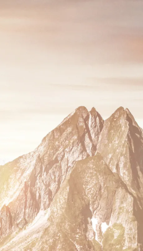 panoramic view of mountains at sunset