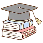 Books and student cap