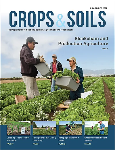 The 2021 July-August cover of Crops & Soils magazine