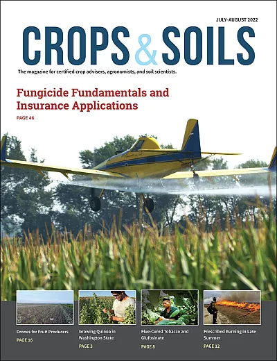 The 2022 July-August cover of Crops & Soils magazine