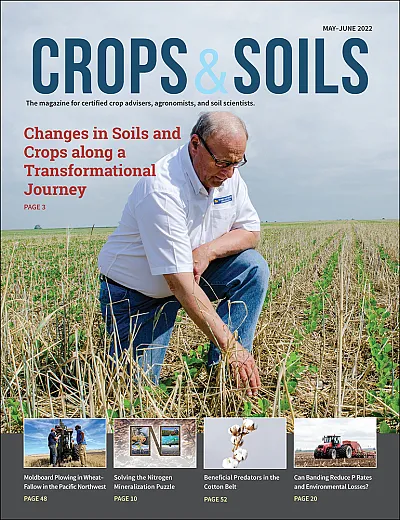 The 2022 May-June cover of Crops & Soils magazine
